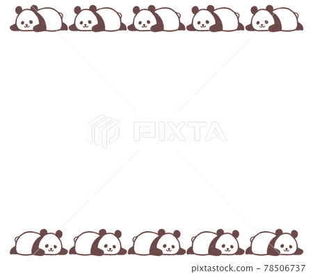 Lying Panda Top and Bottom Frames 78506737