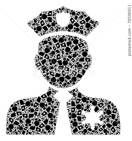 Police Person Recursion Mosaic of Police Person Items 78506911