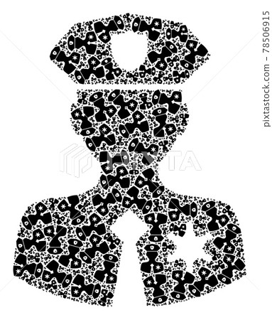 Police Patrolman Recursive Composition of Police Patrolman Icons 78506915