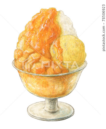 芒果刨冰水彩鉛筆畫 78506923