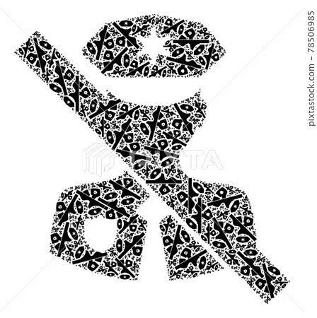 No Police Guard Recursion Composition of No Police Guard Icons 78506985