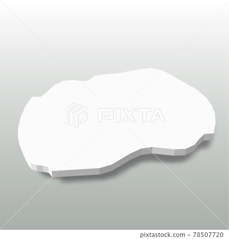 Macedonia - white 3D silhouette map of country area with dropped shadow on grey background. Simple flat vector illustration 78507720