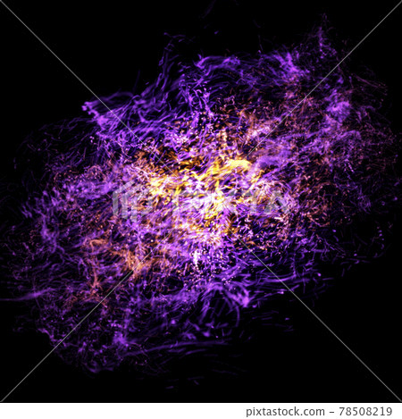 Fantastic burning, exploding star isolated on black background. Print of a abstract cosmic art with modern universe art. Fantastic burning, exploding star isolated on black background. Print of a abstract cosmic art with modern universe art. 78508219