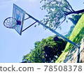 Basketball goal seen from an angle 78508378