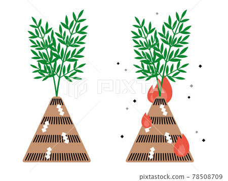 Tondo Yaki (Dondo Yaki) Illustration Set 78508709