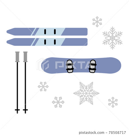 Ski and snowboard illustration set 78508717