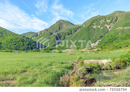 大分縣九重山脈初夏的峰鶴和白口山 大分縣九重山脈初夏的峰鶴和白口山 78508794