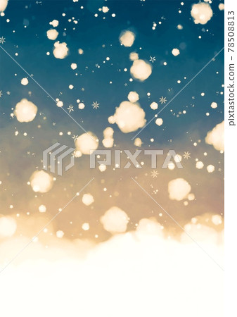 Fluffy snow background with snowflakes 1 Retro Vertical 78508813