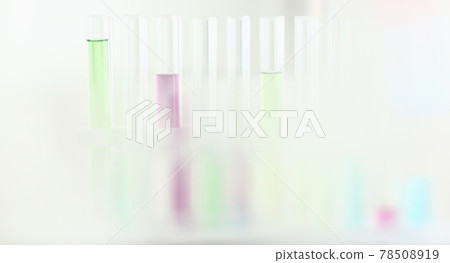 Test tubes from a chemical laboratory on a table 78508919