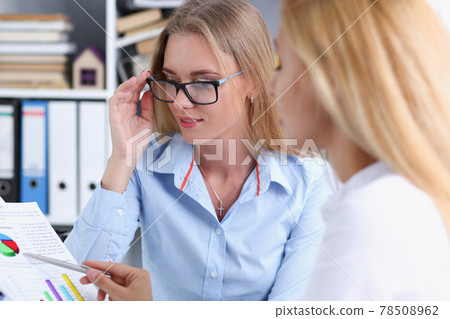 Beautiful woman portrait at workplace Beautiful woman portrait at workplace 78508962
