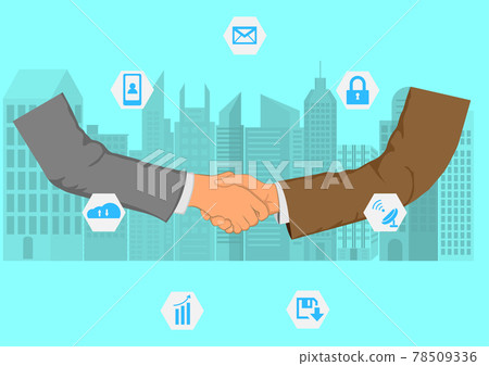 Drawing Graphics hand of business man shaking hands for successful negotiate for business concept Contact Anytime, Anywhere vector illustration Drawing Graphics hand of business man shaking hands for successful negotiate for business concept Contact Anytime, Anywhere vector illustration 78509336