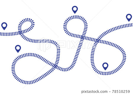 Railroad track silhouettes vector isolated on white Railroad track silhouettes vector isolated on white 78510259