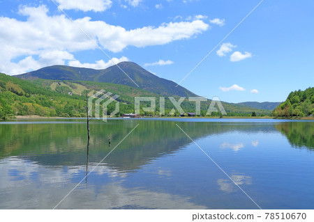Lake Megami and Mount Tateshina in May Lake Megami and Mount Tateshina in May 78510670