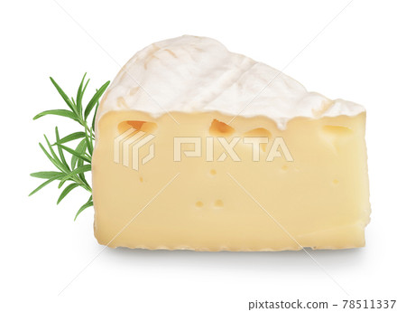 Camembert cheese isolated on white background with clipping path and full depth of field 78511337