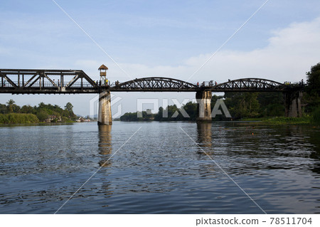 The Bridge of the River Kwai is a history of world war ii, the death railway bridge over Kwai river built by Japanese soldiers, Kanchanaburi, Thailand. The Bridge of the River Kwai is a history of world war ii, the death railway bridge over Kwai river built by Japanese soldiers, Kanchanaburi, Thailand. 78511704