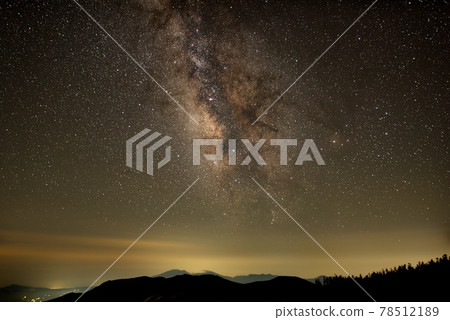 The Milky Way and Yoshigahira from Shibu Pass, the highest point on the national highway in Japan The Milky Way and Yoshigahira from Shibu Pass, the highest point on the national highway in Japan 78512189