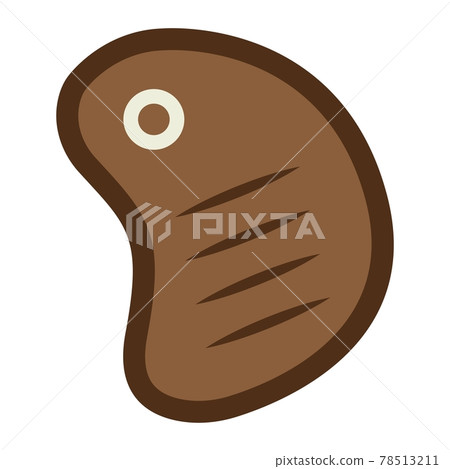T bone beef steak flat icon, food and drink 78513211