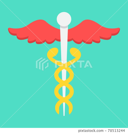 Caduceus flat icon, medicine and healthcare Caduceus flat icon, medicine and healthcare 78513244