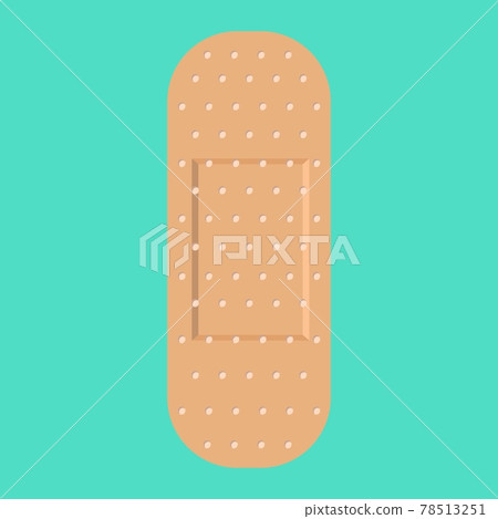 Adhesive plaster flat icon, medicine 78513251