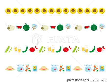 여름, 선, 라인 - 스톡일러스트 [78513283] - PIXTA