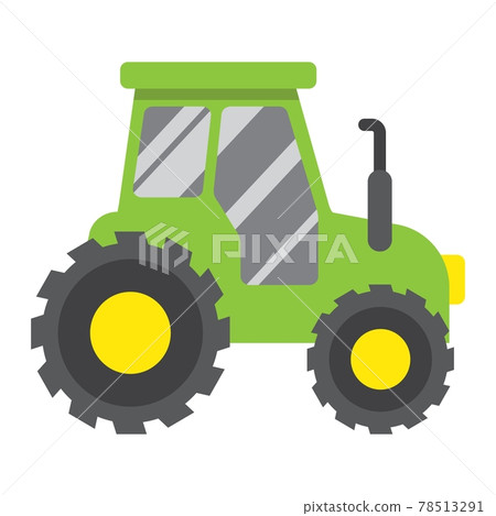 Tractor flat icon, transport and vehicle 78513291