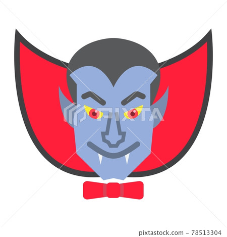 Dracula Vampire flat icon, halloween and scary 78513304