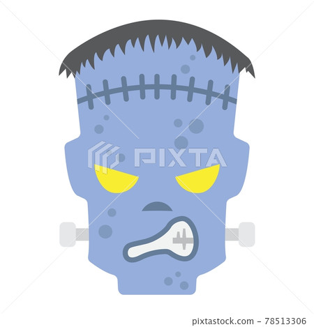 Frankenstein flat icon, halloween and scary 78513306