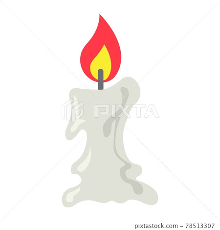 Candle icon flat icon, halloween and scary, easter 78513307