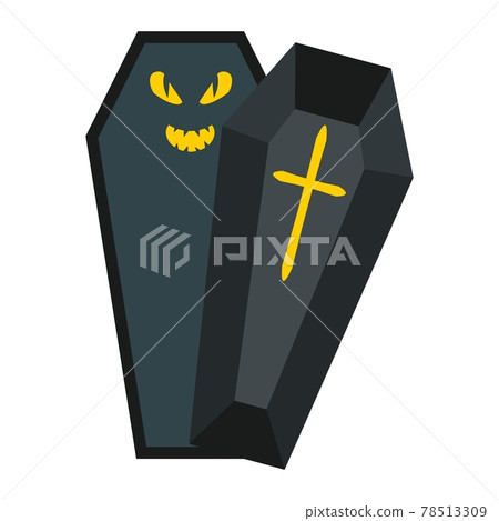 Halloween Coffin flat icon, halloween and scary Halloween Coffin flat icon, halloween and scary 78513309