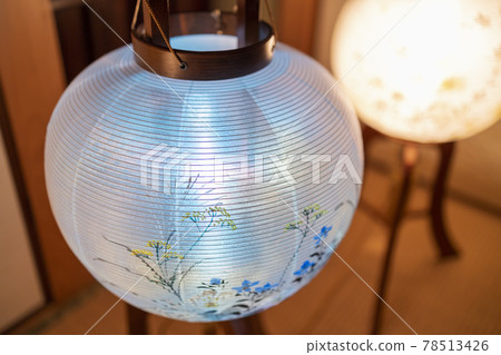Japanese-style room and Bon Festival lanterns 78513426
