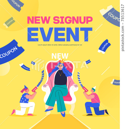 shopping event illustration. Banner 78513617