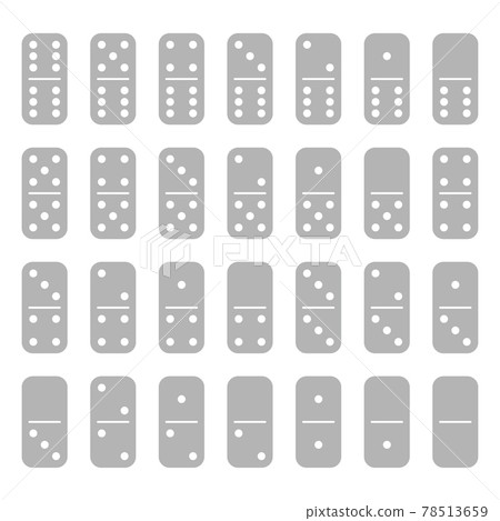 Grey domino set of 28 tiles Grey domino set of 28 tiles 78513659