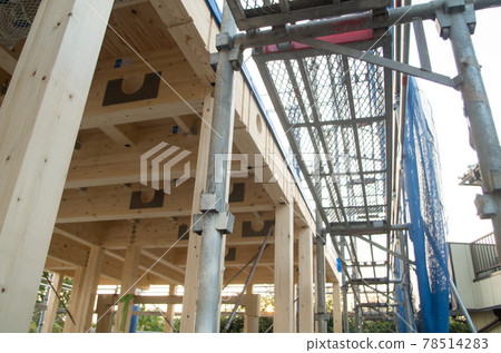 Construction site scaffolding Construction site scaffolding 78514283