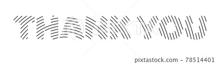 Thank You black striped inscription Thank You black striped inscription 78514401