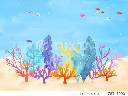 海背景水彩插圖 78515000