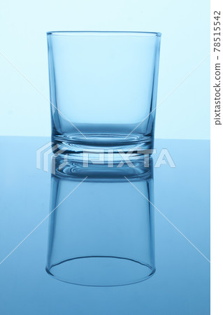Empty glass cup. 78515542