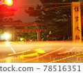 Sumiyoshi Taisha Shrine with flowing light 78516351
