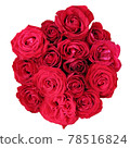 Red roses bouquet isolated on white background 78516824