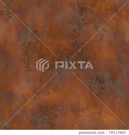 Seamless and Rusty vintage metal background texture iron old rust grunge steel metallic dirty brown wall 78517605