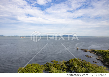夏季觀音崎附近的大海,浦賀海峽 夏季觀音崎附近的大海,浦賀海峽 78517684