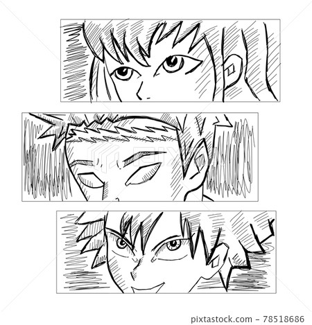 Manga face vector 78518686