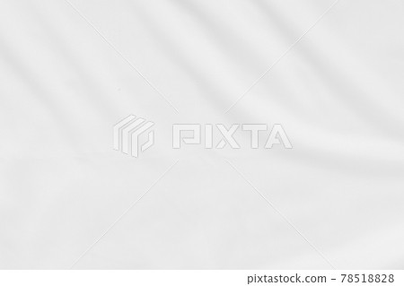 Soft focus white smooth ripple linen fabric texture background 78518828