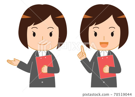 一位女士提供指導和解釋 78519044