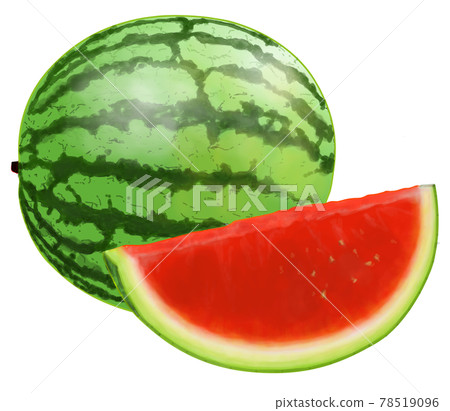Whole watermelon and cut watermelon Whole watermelon and cut watermelon 78519096