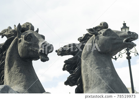 sculpture of horses on Manezhnaya Square in the center of Moscow sculpture of horses on Manezhnaya Square in the center of Moscow 78519973