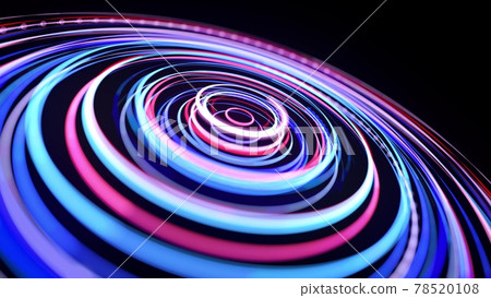 Light flow in ring structure, bg. 3d render. Abstract background with light trails, stream of red blue neon lines in space form rings. Modern trendy motion design background. Light effect Light flow in ring structure, bg. 3d render. Abstract background with light trails, stream of red blue neon lines in space form rings. Modern trendy motion design background. Light effect 78520108