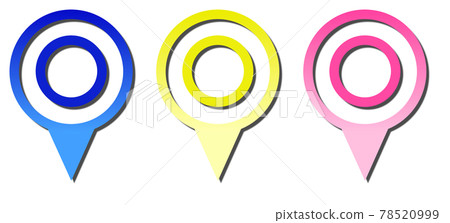 Illustrations of different types of markers to indicate locations to use as landmarks 78520999