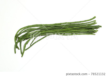 Yard-long beans on white background 78521132