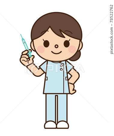 Female nurse with a syringe Female nurse with a syringe 78522762