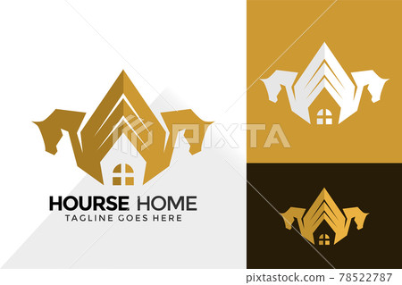 Horse Home Logo Design, Brand Identity Logos Designs Vector Illustration Template 78522787